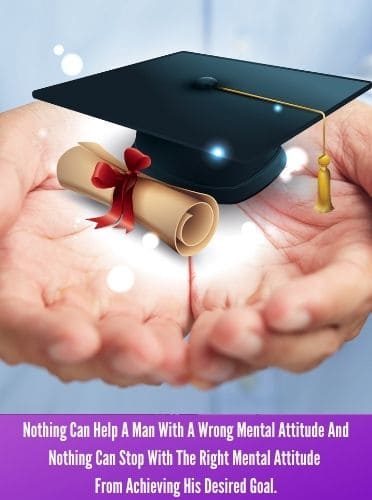Nothing Can Help A Man With A Wrong Mental Attitude And Nothing Can Stop With The Right Mental Attitude From Achieving His Desired Goal.